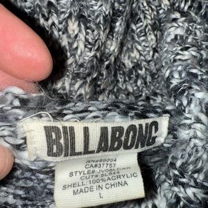 Billabong Charcoal and White Knit Sweater